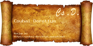 Csuhai Dorottya névjegykártya